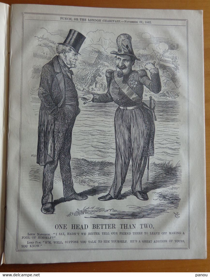 Punch, Or The London Charivari Vol XLIII - NOVEMBER 22, 1862 - Magazine 10 Pages. - Andere & Zonder Classificatie