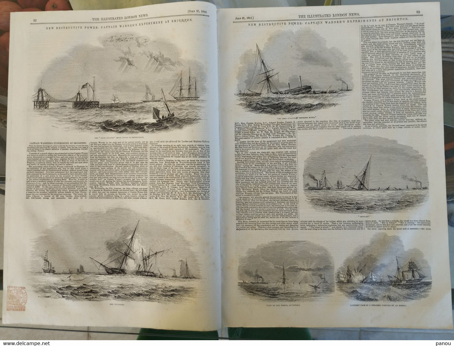 THE ILLUSTRATED LONDON NEWS 117, JULY 27, 1844. COMET ASTRONOMY BRIGHTON SOUTHAMPTON PORTSWOOD - Other & Unclassified