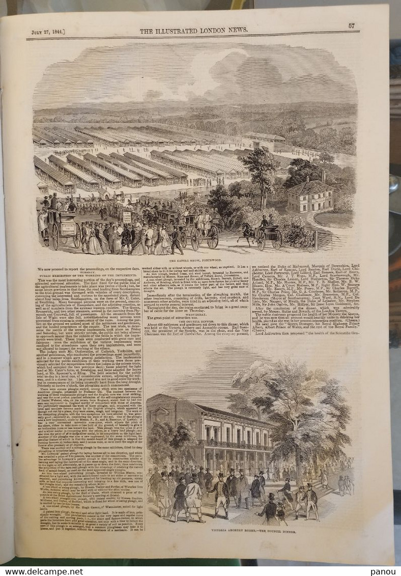 THE ILLUSTRATED LONDON NEWS 117, JULY 27, 1844. COMET ASTRONOMY BRIGHTON SOUTHAMPTON PORTSWOOD - Other & Unclassified