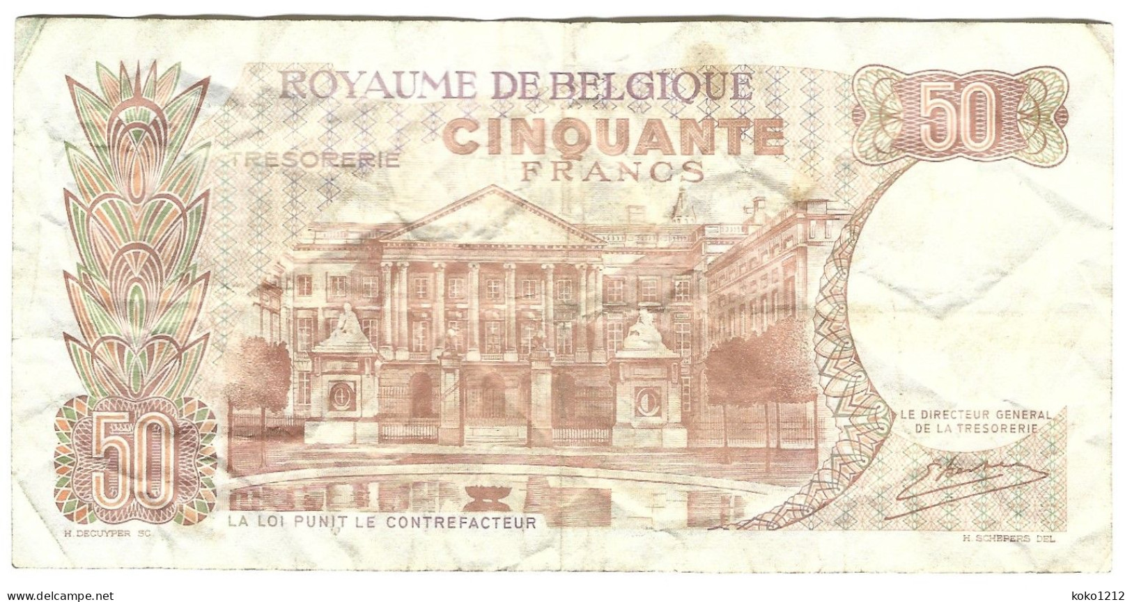 REPLACEMENT - Belgium 50 Francs Serie I 16.05.66 VF - Otros & Sin Clasificación