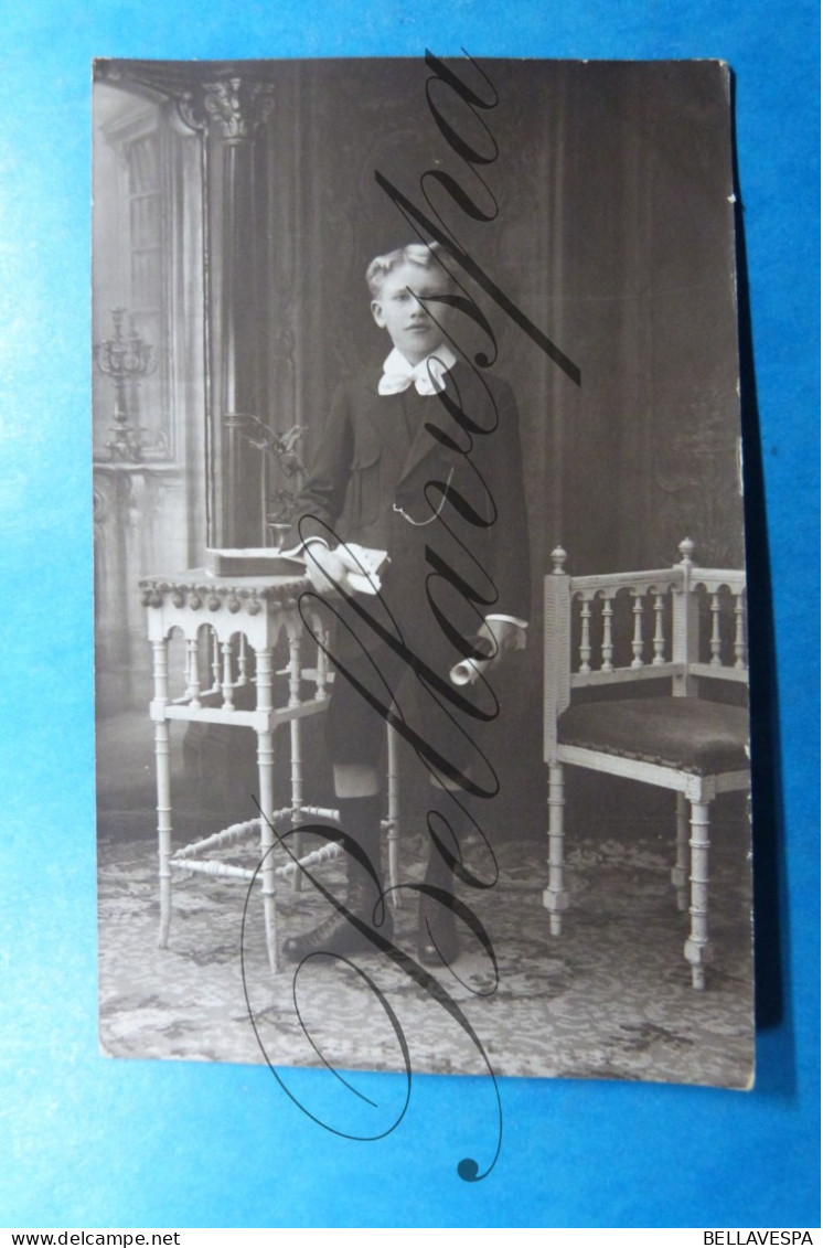 Carte Photo Studio  G.Hotz Bruxelles M.V. Debroux  Garçon - Généalogie