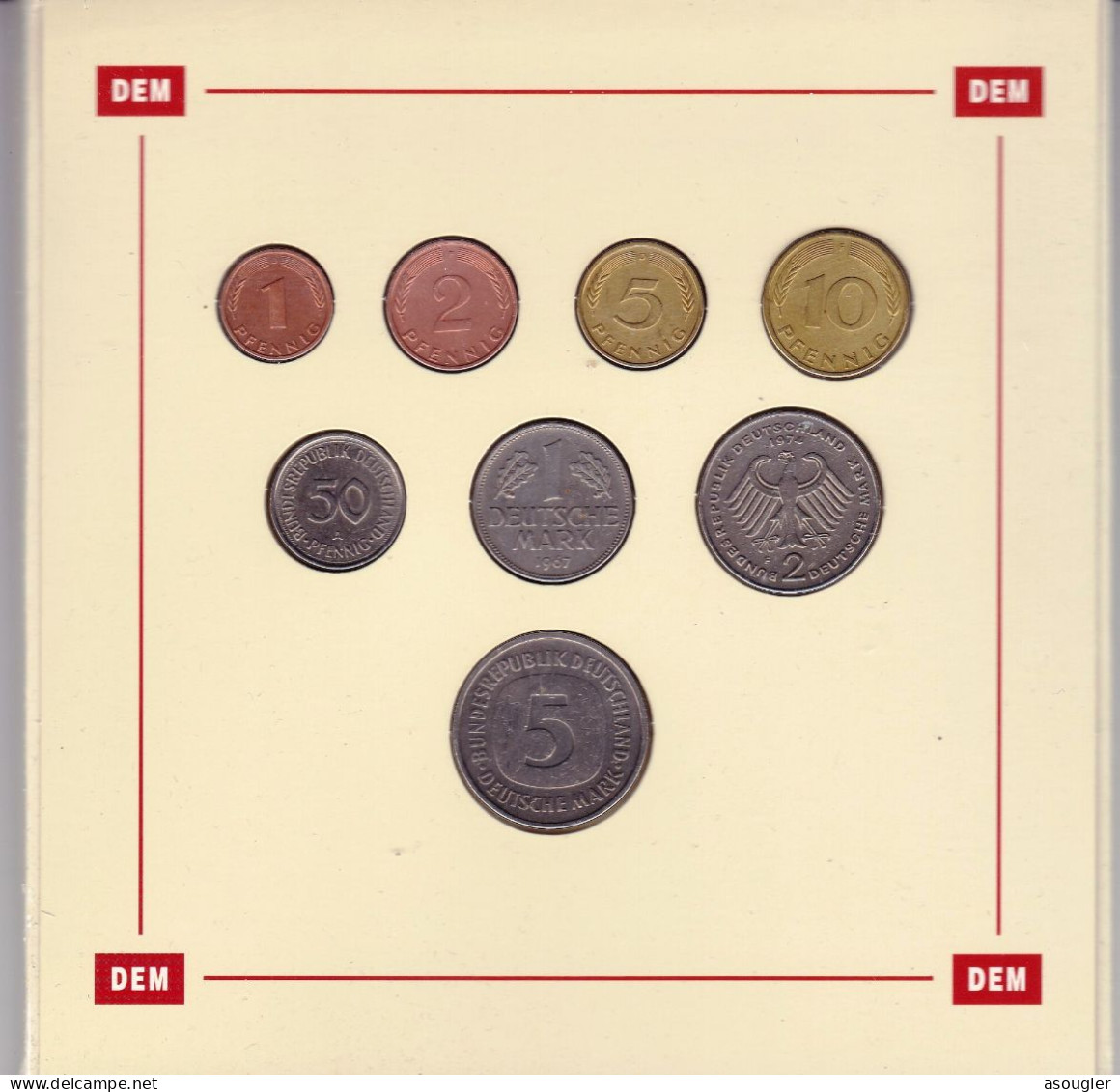 Germany Mark Coins Set In Folder Private Issue "free Shipping Via Registered Air Mail" - Collections