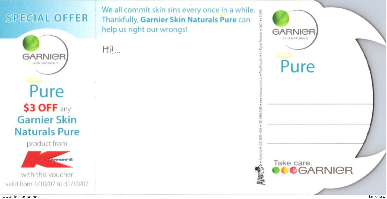 (4 R 6) Australia (Avanti Card) Shape Card - For GARNIER - Santé