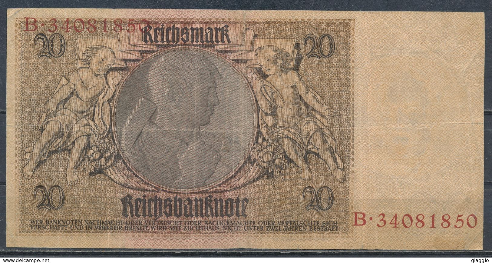 °°° GERMANY - 20 REICHSMARK 1929 SERIE B °°° - 20 Mark