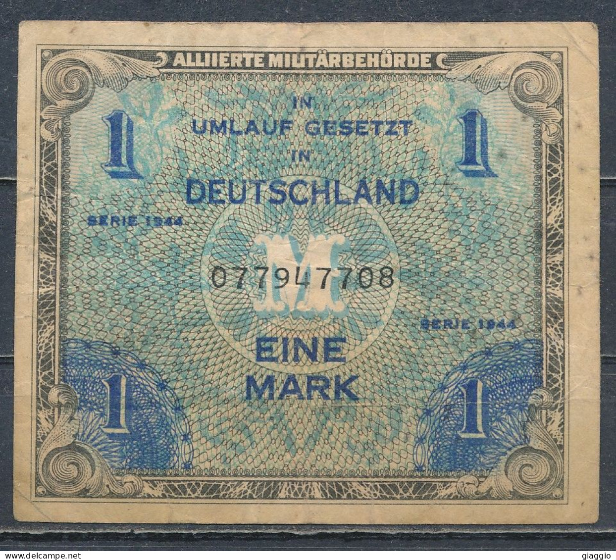 °°° GERMANY 1 MARK 1944 MILITARBEHORDE °°° - 1/2 Duitse Mark