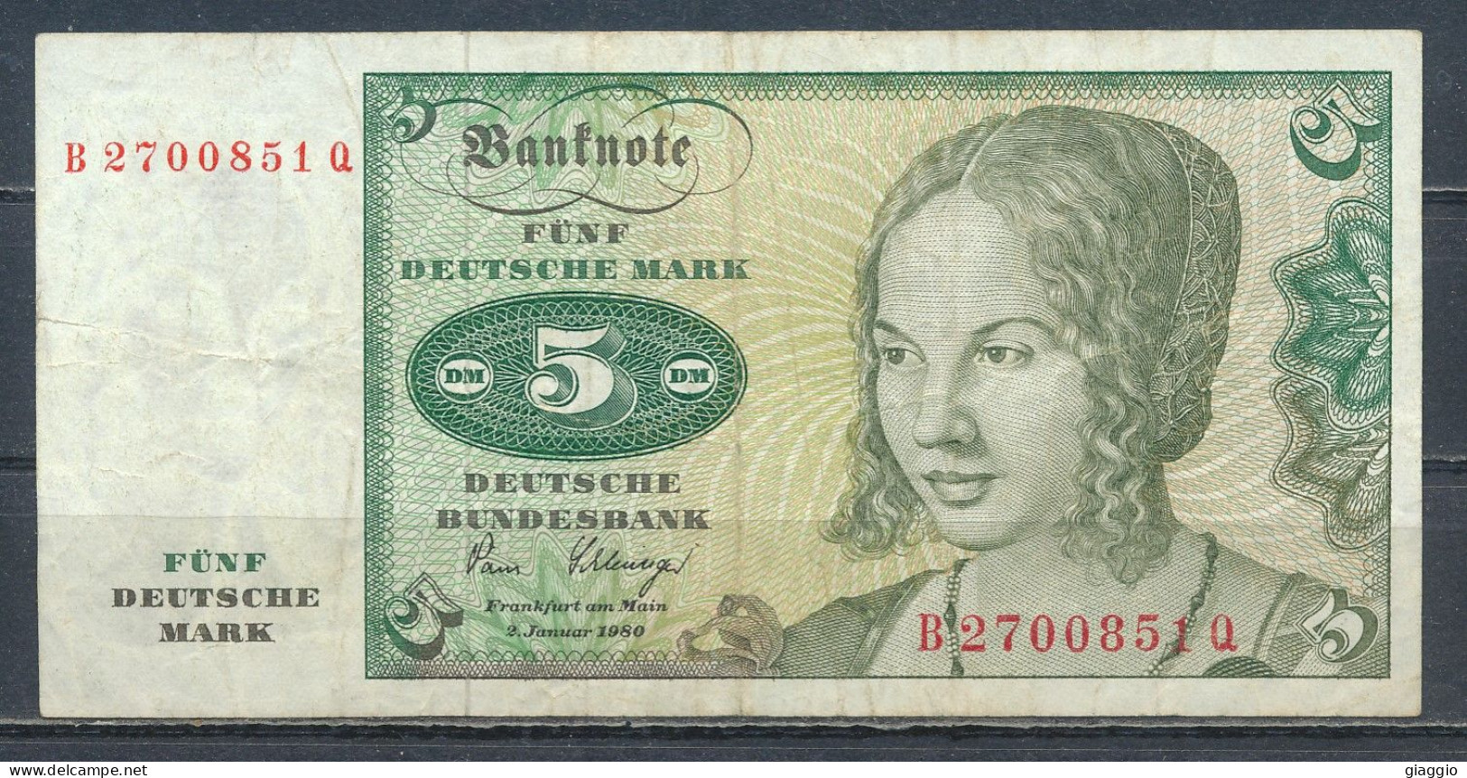 °°° GERMANY 5 MARK 1980 °°° - 5 Deutsche Mark