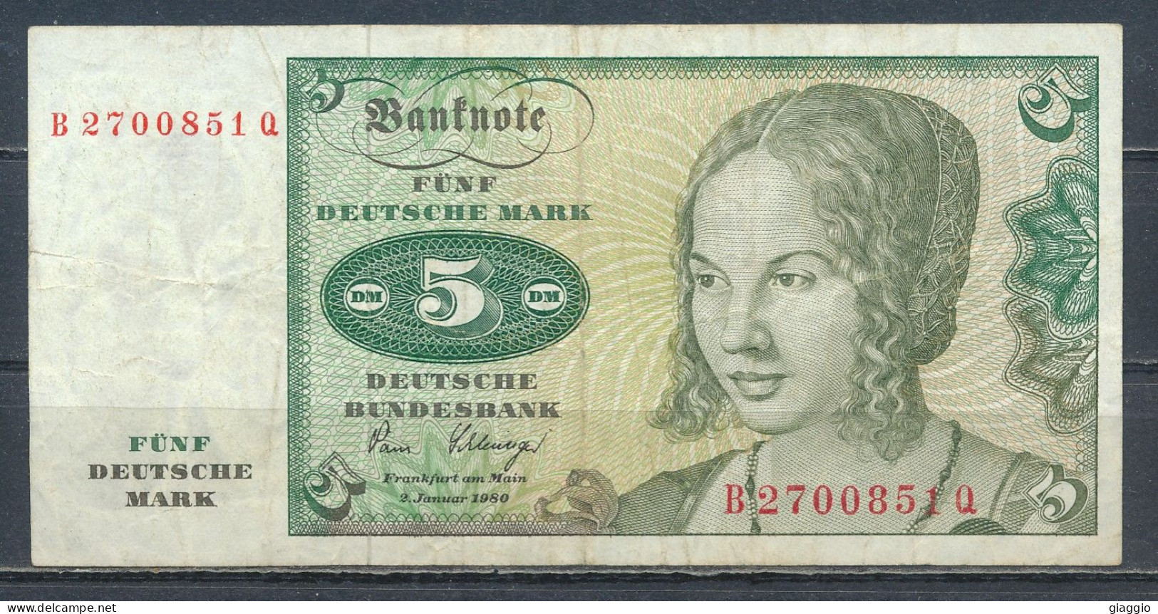 °°° GERMANY 5 MARK 1980 °°° - 5 DM