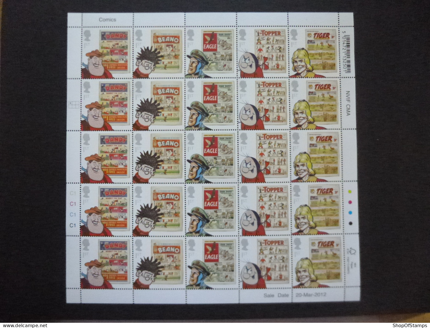 GREAT BRITAIN SG 3187+  2012 COMICS FULL SHEETS 25 STAMPS - Sheets, Plate Blocks & Multiples