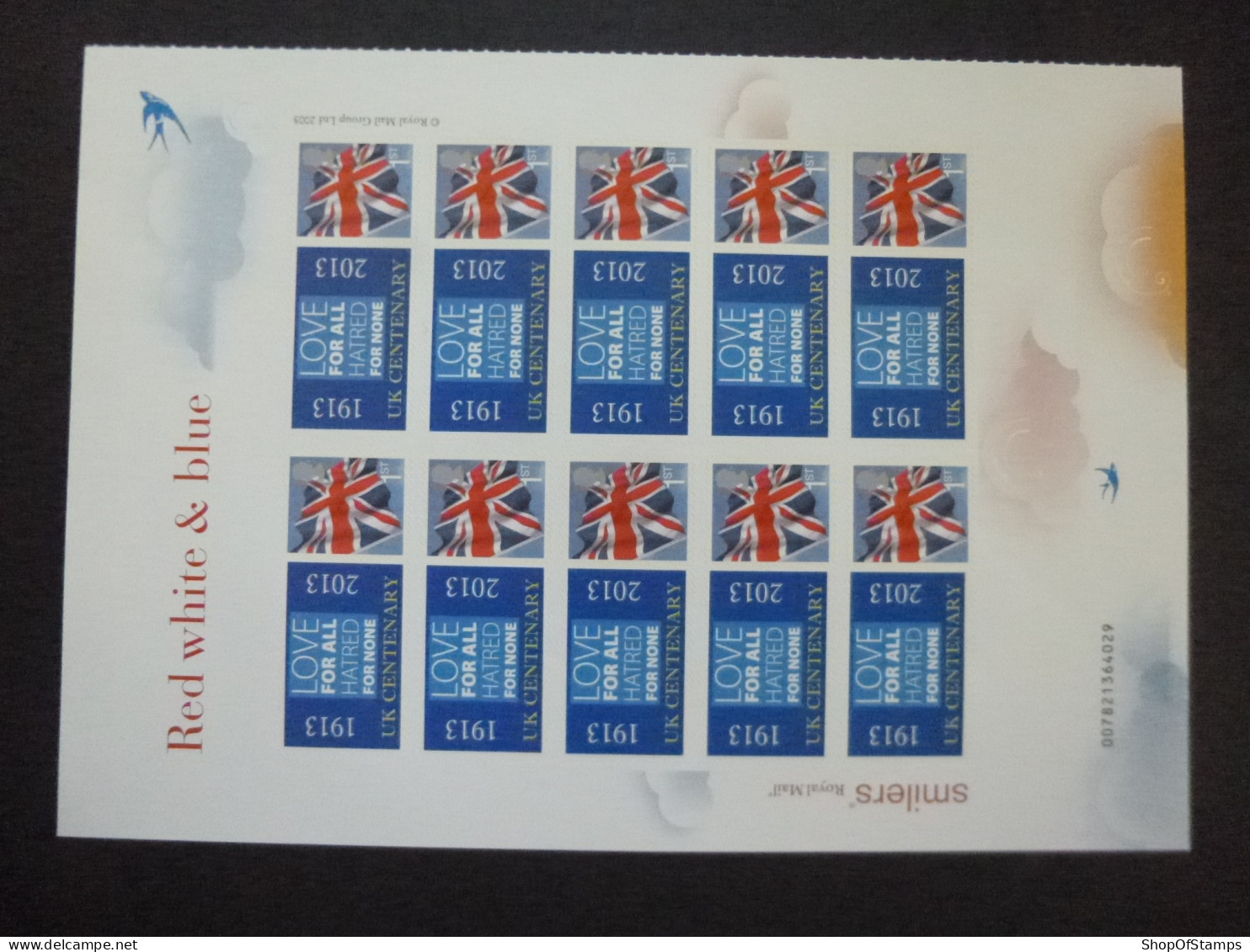 GREAT BRITAIN SG 3187+ 2013 AHMADIYYA CENTENARY SHEET 10 SMILY STAMPS [A] - Sheets, Plate Blocks & Multiples