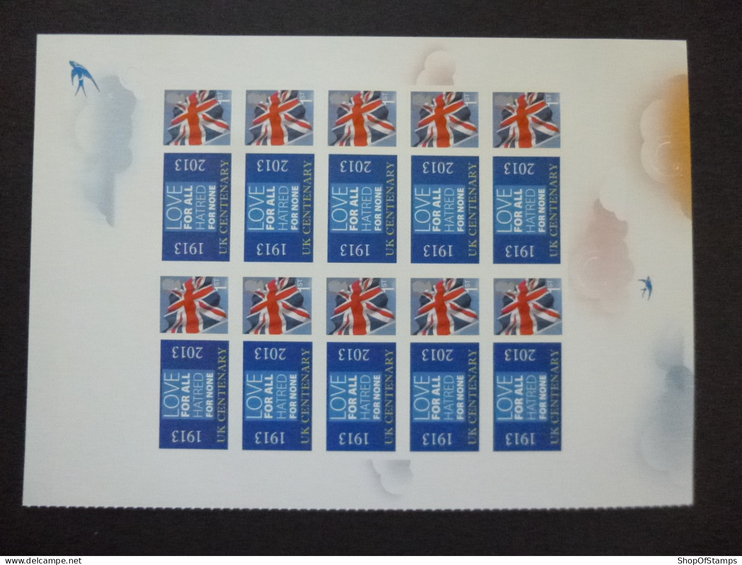 GREAT BRITAIN SG 3187+ 2013 AHMADIYYA CENTENARY SHEET 10 SMILY STAMPS [B] - Volledige & Onvolledige Vellen