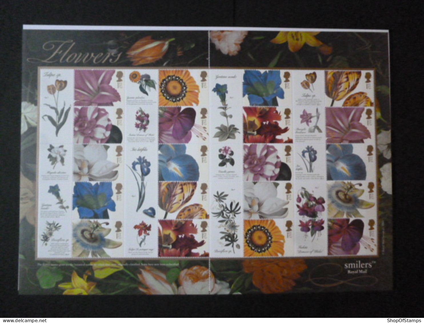 GREAT BRITAIN SG 1955-64 20 STAMPS SMILER SHEET WITH GUTTERS & LABELS - Feuilles, Planches  Et Multiples