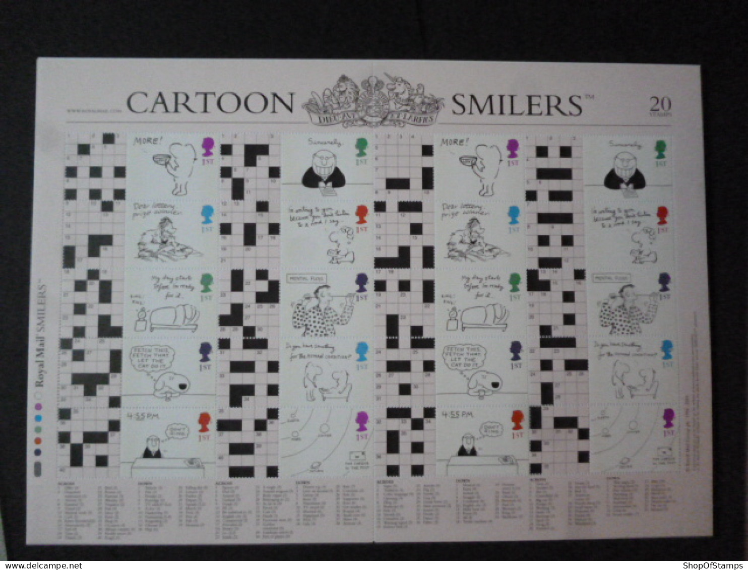 GREAT BRITAIN SG 1905-14 REPRINT 20 STAMPS SMILER SHEET WITH GUTTERS & LABELS - Sheets, Plate Blocks & Multiples