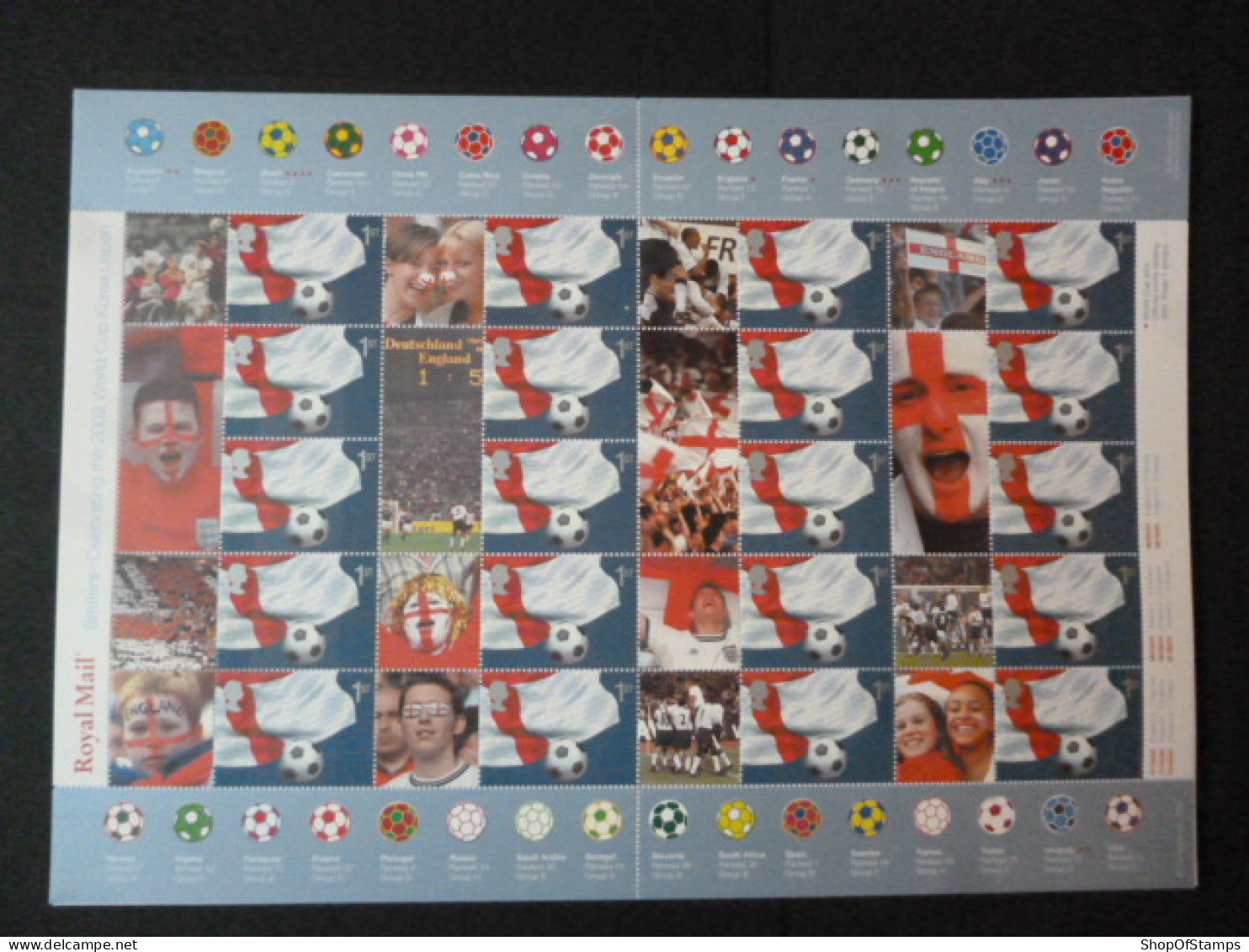 GREAT BRITAIN SG 2294 20 STAMPS SMILER SHEET WITH GUTTERS & LABELS - Feuilles, Planches  Et Multiples