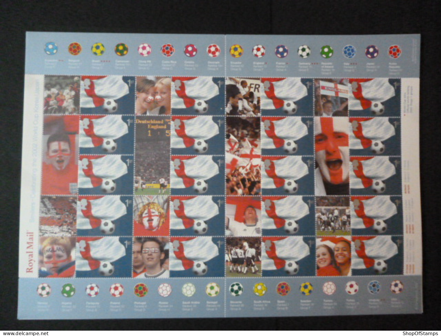 GREAT BRITAIN SG 2294 20 STAMPS SMILER SHEET WITH GUTTERS & LABELS - Hojas & Múltiples