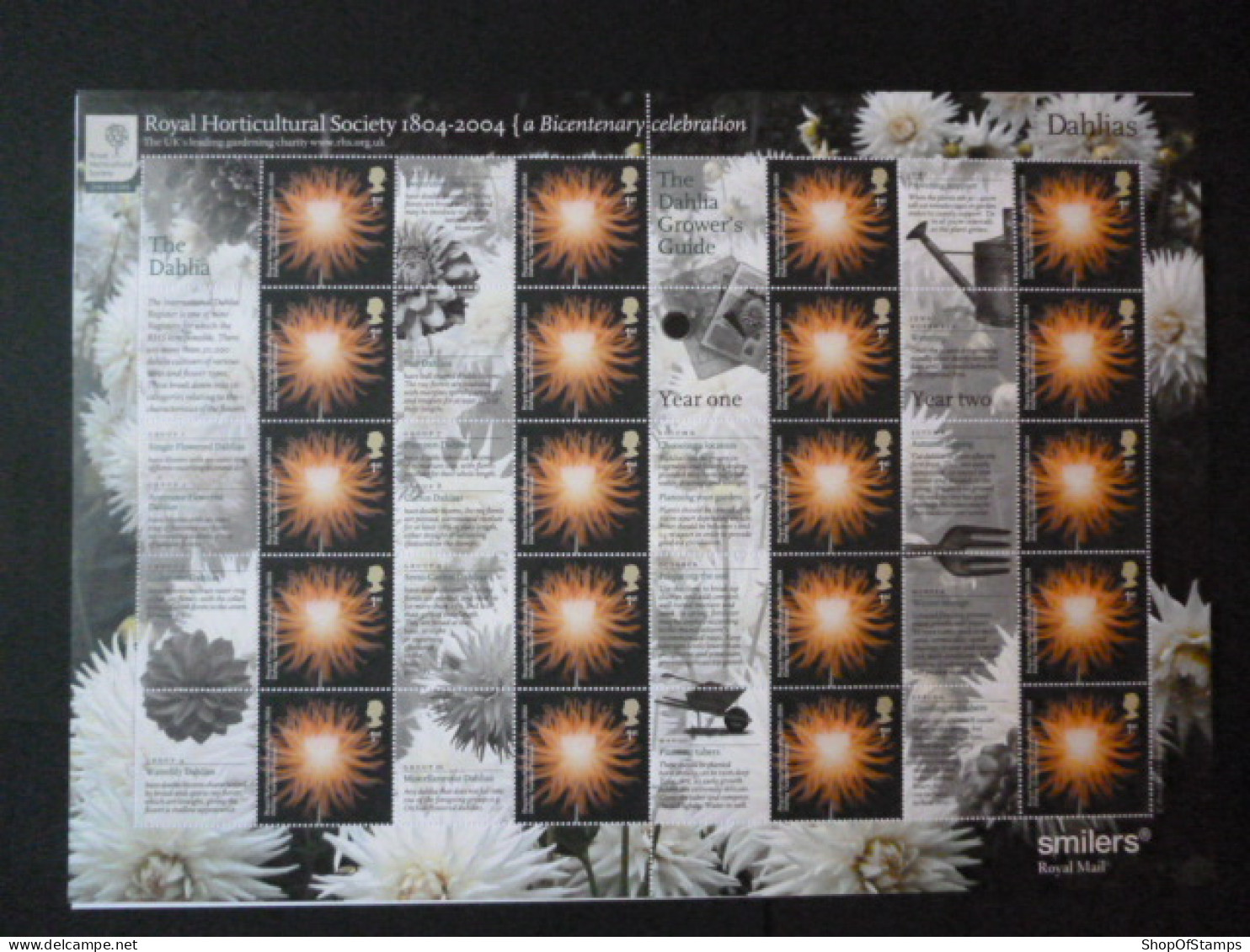 GREAT BRITAIN SG 2457 20 STAMPS SMILER SHEET WITH GUTTERS & LABELS - Feuilles, Planches  Et Multiples