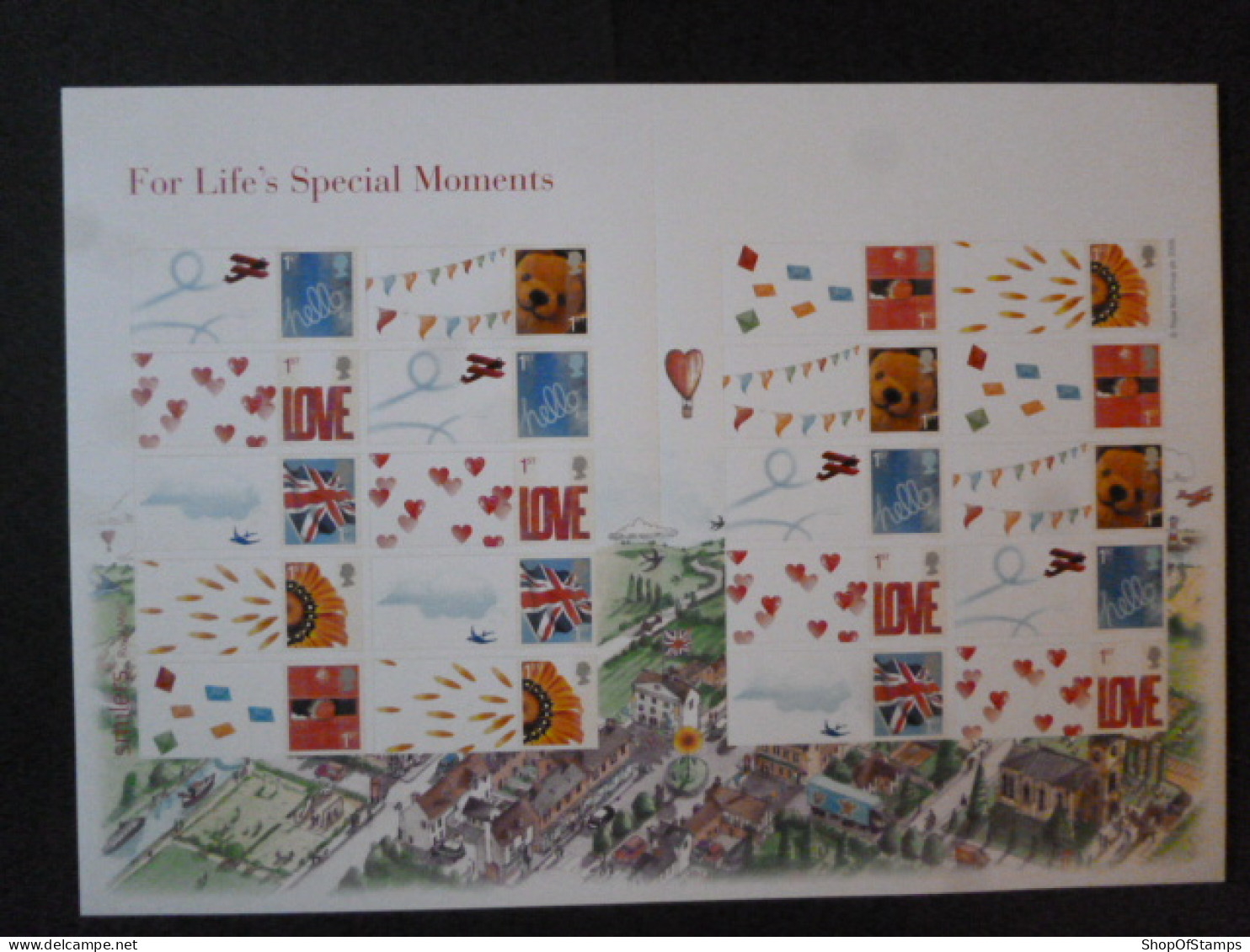 GREAT BRITAIN SG 2567-72 FOR LIFE'S SPECIAL MOMENTS 20 STAMPS SMILER SHEET WITH GUTTERS & LABELS - Fogli Completi