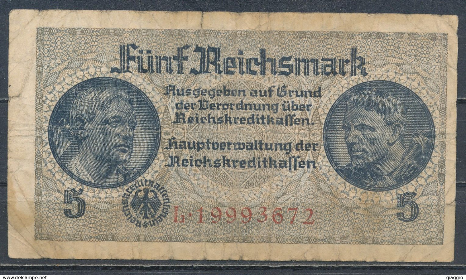 °°° GERMANY - 5 REICHSMARK °°° - 5 Reichsmark