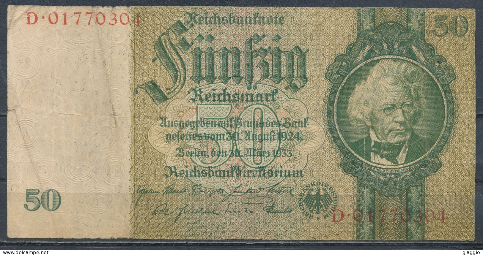 °°° GERMANY - 50 REICHSMARK SERIE D °°° - 50 Reichsmark