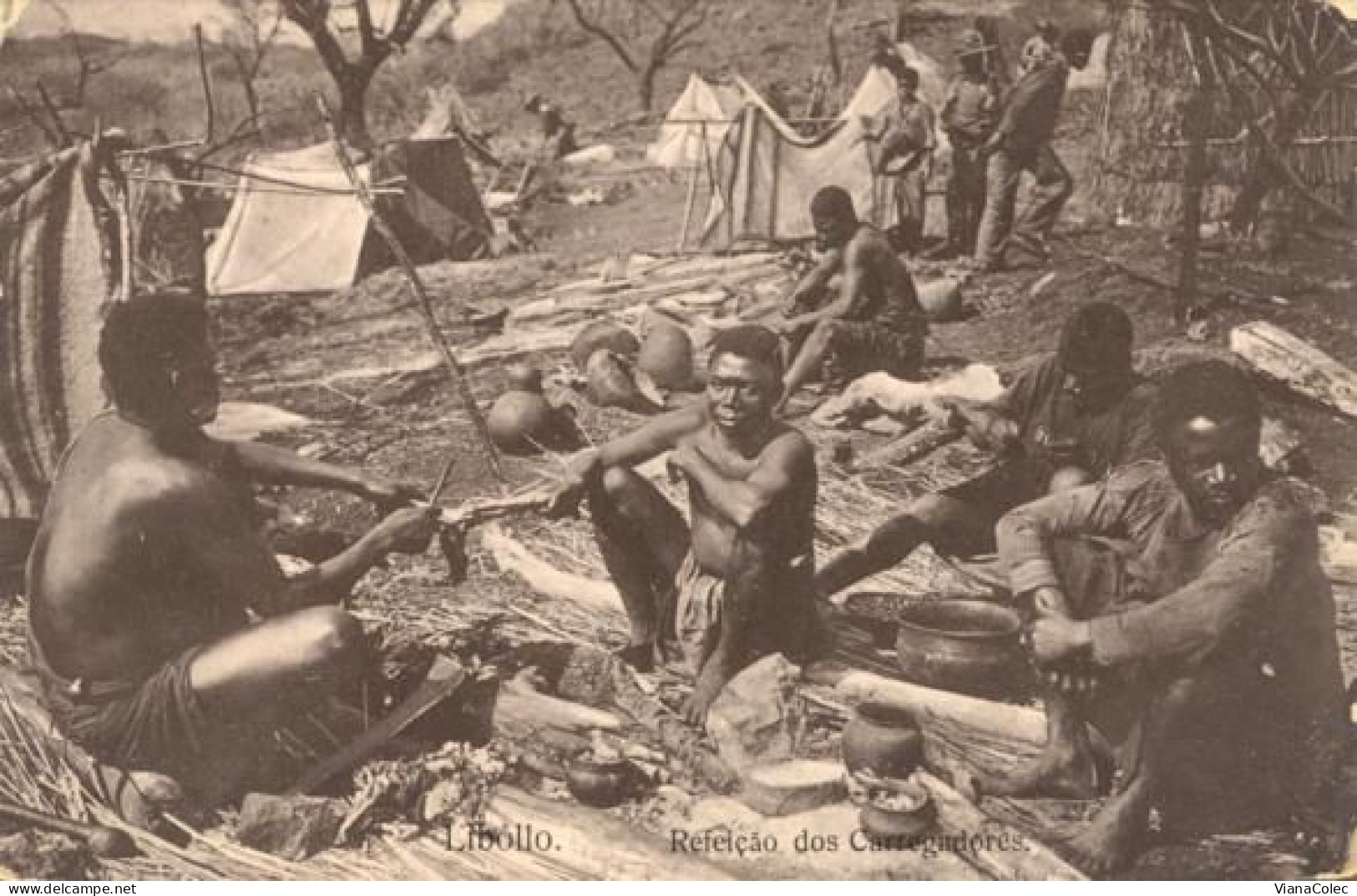 Libolo - Libollo / Cuanza Sul / Calulo / Refeição Dos Carregadores / Étnico = Ethnic = Ethnique = Ethnisch (1912) - Angola