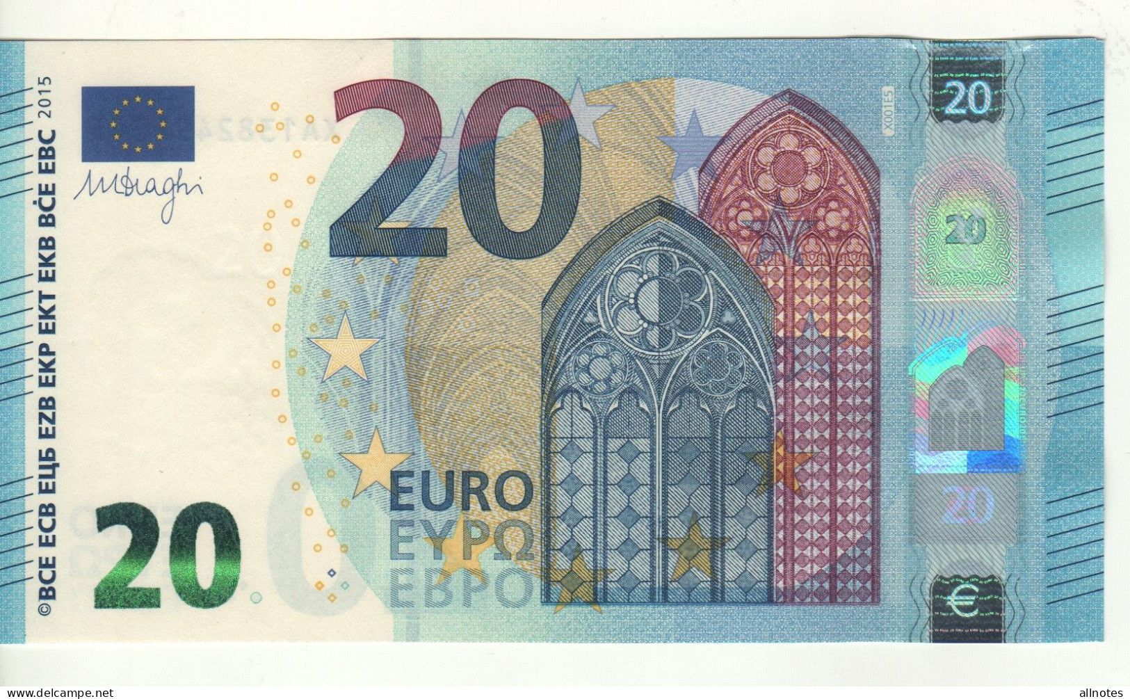 20 Euro  'Germany'  DRAGHI    X 001 E5    XA1382490045  /  FDS - UNC - 20 Euro