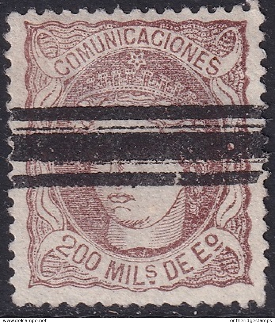 Spain 1870 Sc 168 España Ed 109 Bar (barrados) Cancel - Usados