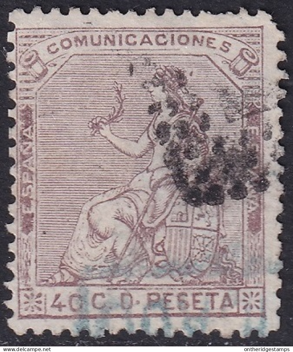 Spain 1873 Sc 196 España Ed 136 Used Certificado & Rombo De Puntos Cancels - Oblitérés