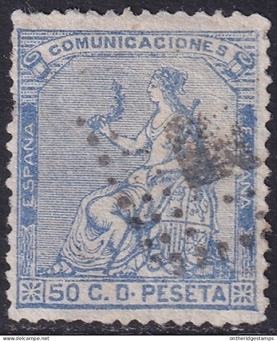 Spain 1873 Sc 197 España Ed 137 Used Rombo De Puntos Cancel Damaged Perfs - Used Stamps