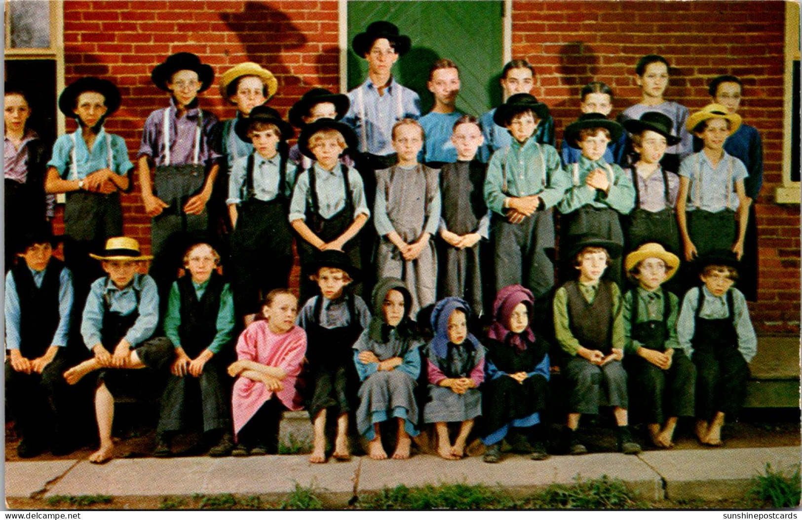 Pennsylvania Lancaster Greetings From The Dutch Country Amish Children At School - Lancaster
