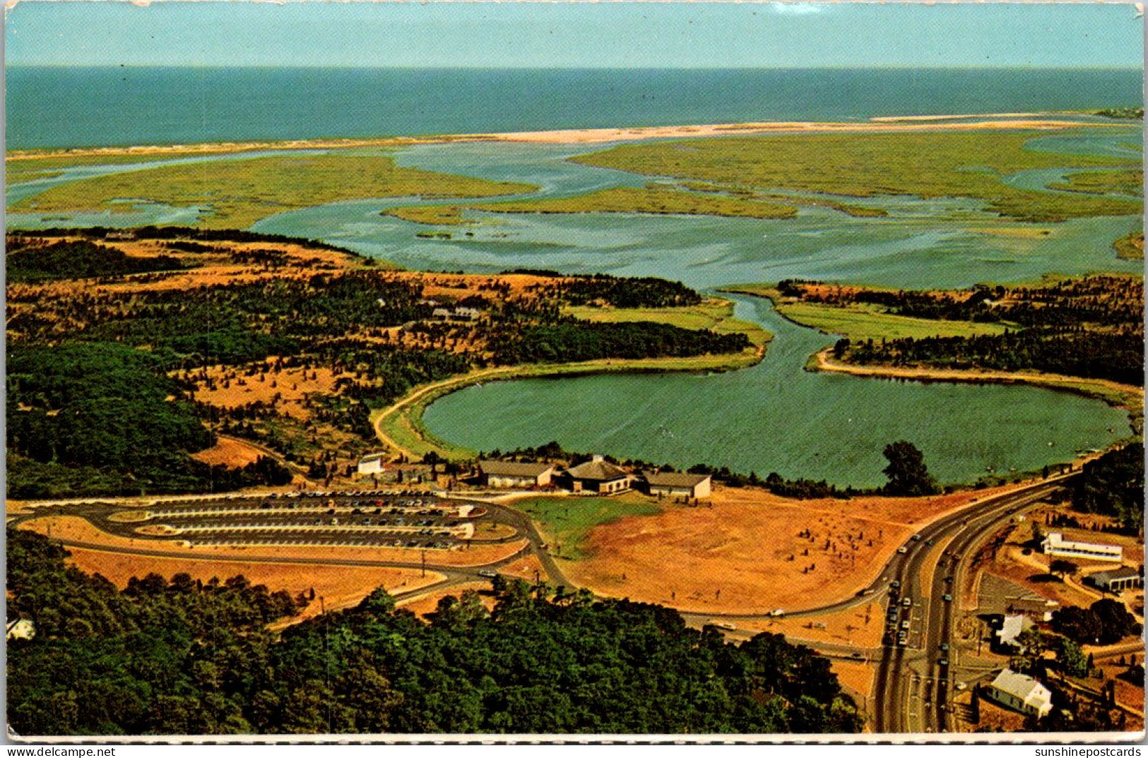 Massachusetts Cape Cod National Seashore Aerial View Salt Pond Visitor Center - Cape Cod