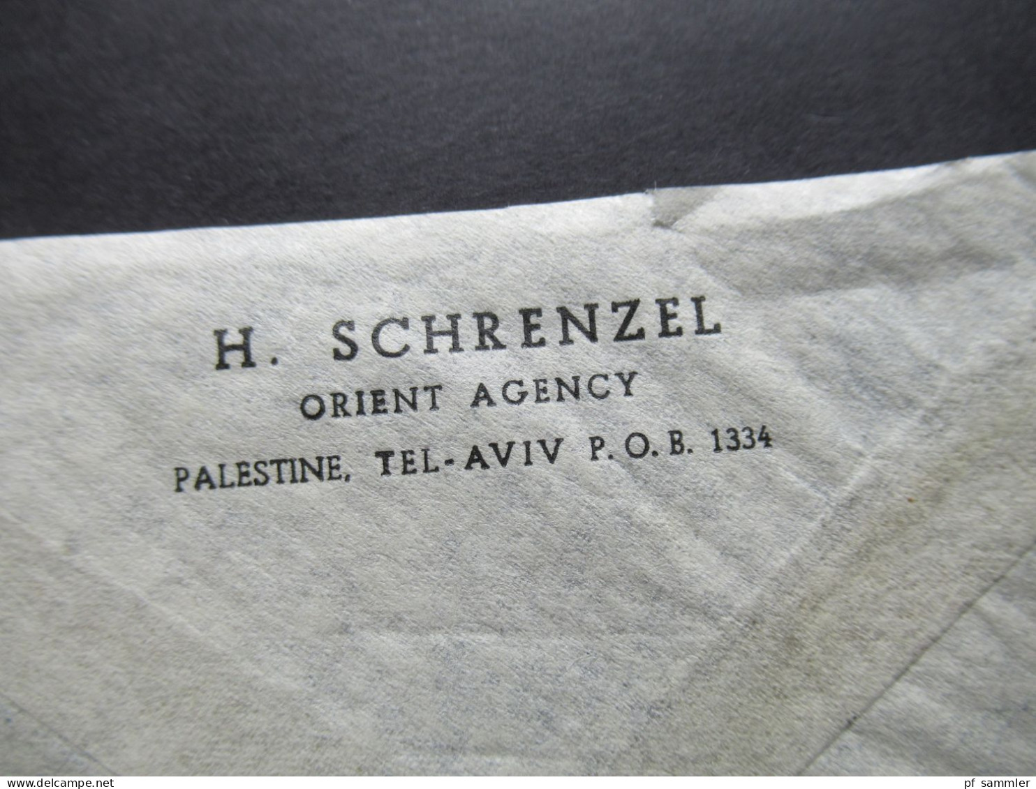 Paästina / Palestine Um 1930 By Air Mail / Luftpost In Die CSR Stempel Tel Aviv Umschlag H. Schrenzel Orient Agency - Palästina