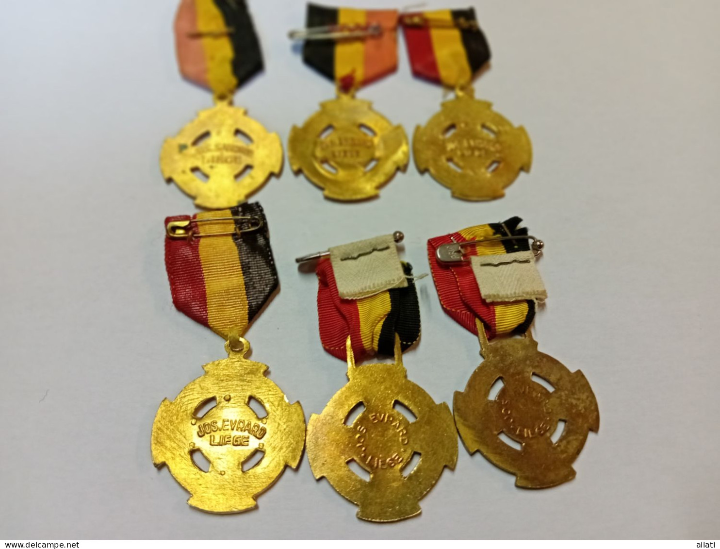 Lots De 6 Médailles Belges - Profesionales / De Sociedad