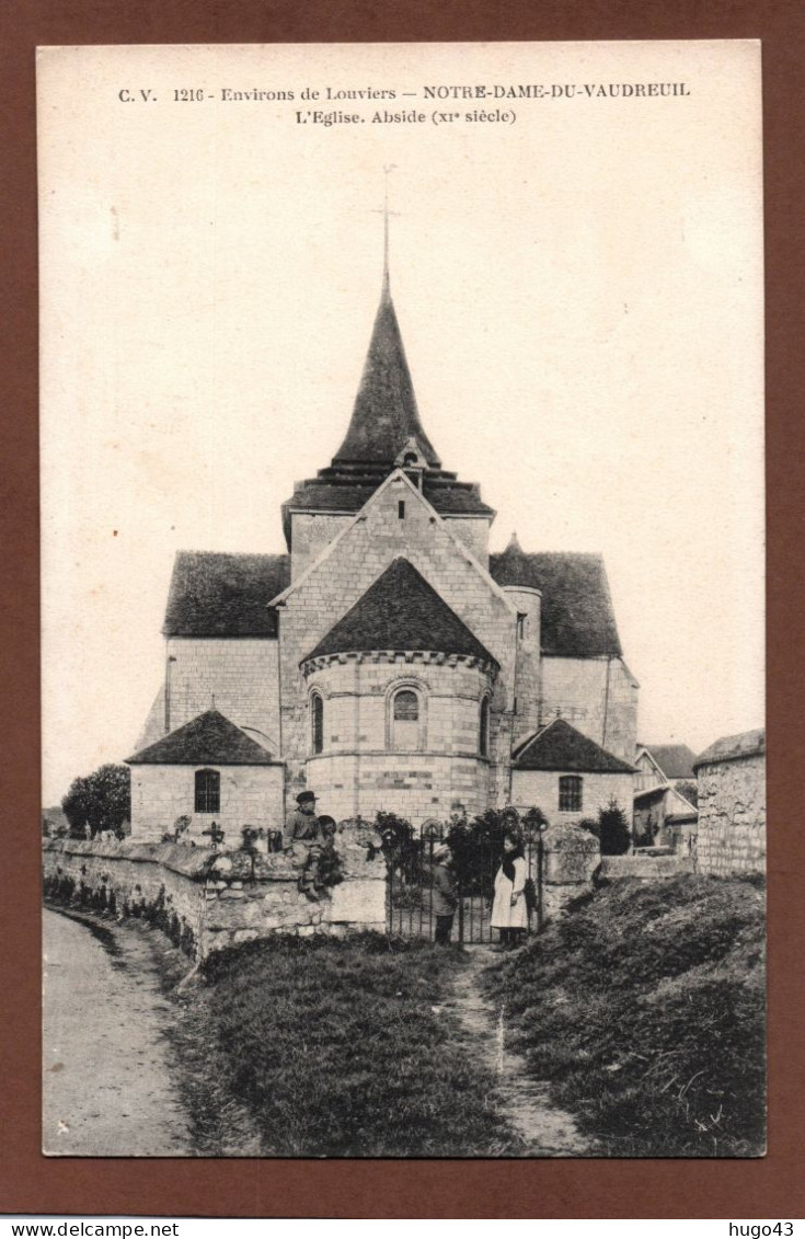 (RECTO / VERSO) NOTRE DAME DU VAUDREUIL - L' EGLISE - ABSIDE - CPA - Le Vaudreuil