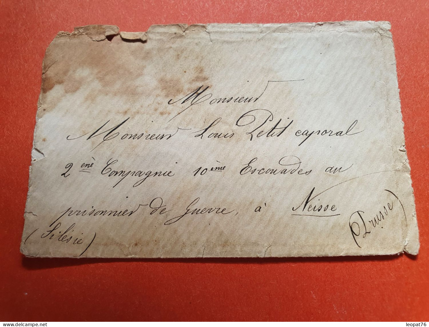 Enveloppe Pour Un Prisonnier De Guerre En Silésie ( Période 1870/71 ) - Réf J 200 - War 1870