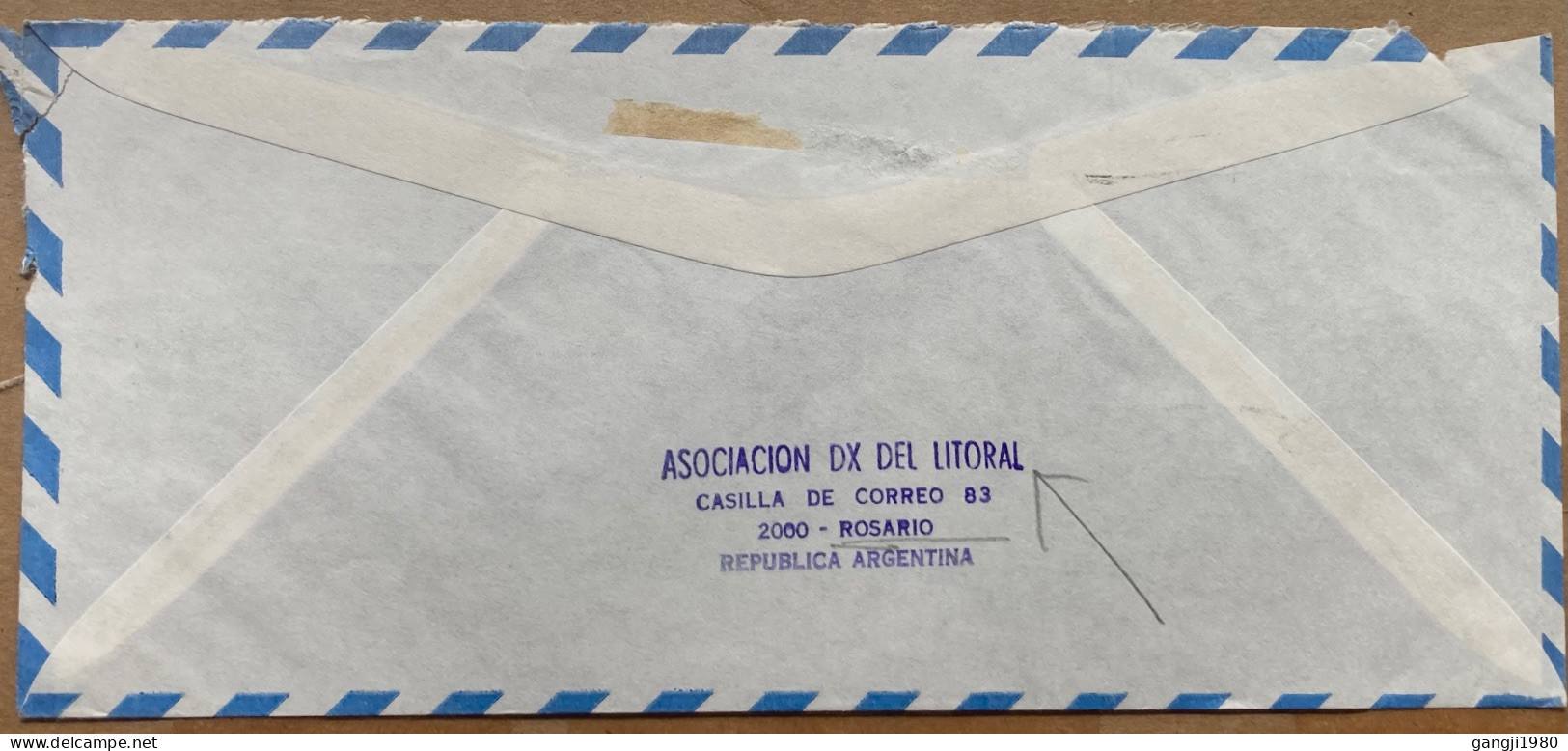 ARGENTINA-DENMARK 1981, COVER USED TO WORLD RADIO HANDBOOK, PLANE, ANTARCTICA, ROSARIO CITY CANCEL, DATE ERROR DANCE UP- - Briefe U. Dokumente