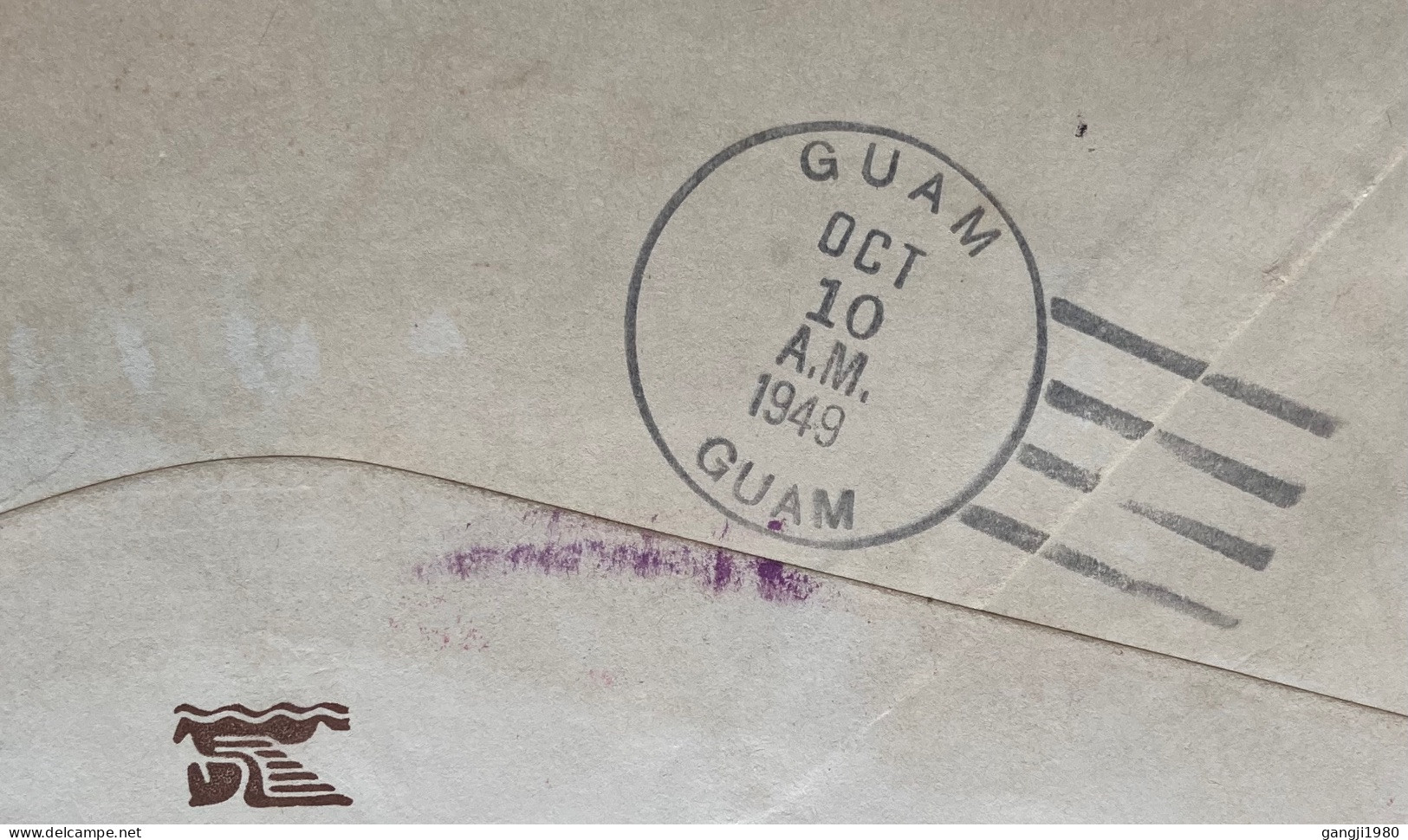 CUBA -GUAM 1949, COVER USED TO  USA VIA GUAM, FORWARED, JOURNAL READER DIGEST, METER MACHINE, BUY CUBAN SUGAR, HAVANA CI - Covers & Documents