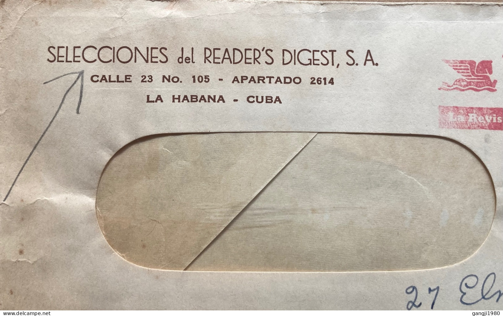 CUBA -GUAM 1949, COVER USED TO  USA VIA GUAM, FORWARED, JOURNAL READER DIGEST, METER MACHINE, BUY CUBAN SUGAR, HAVANA CI
