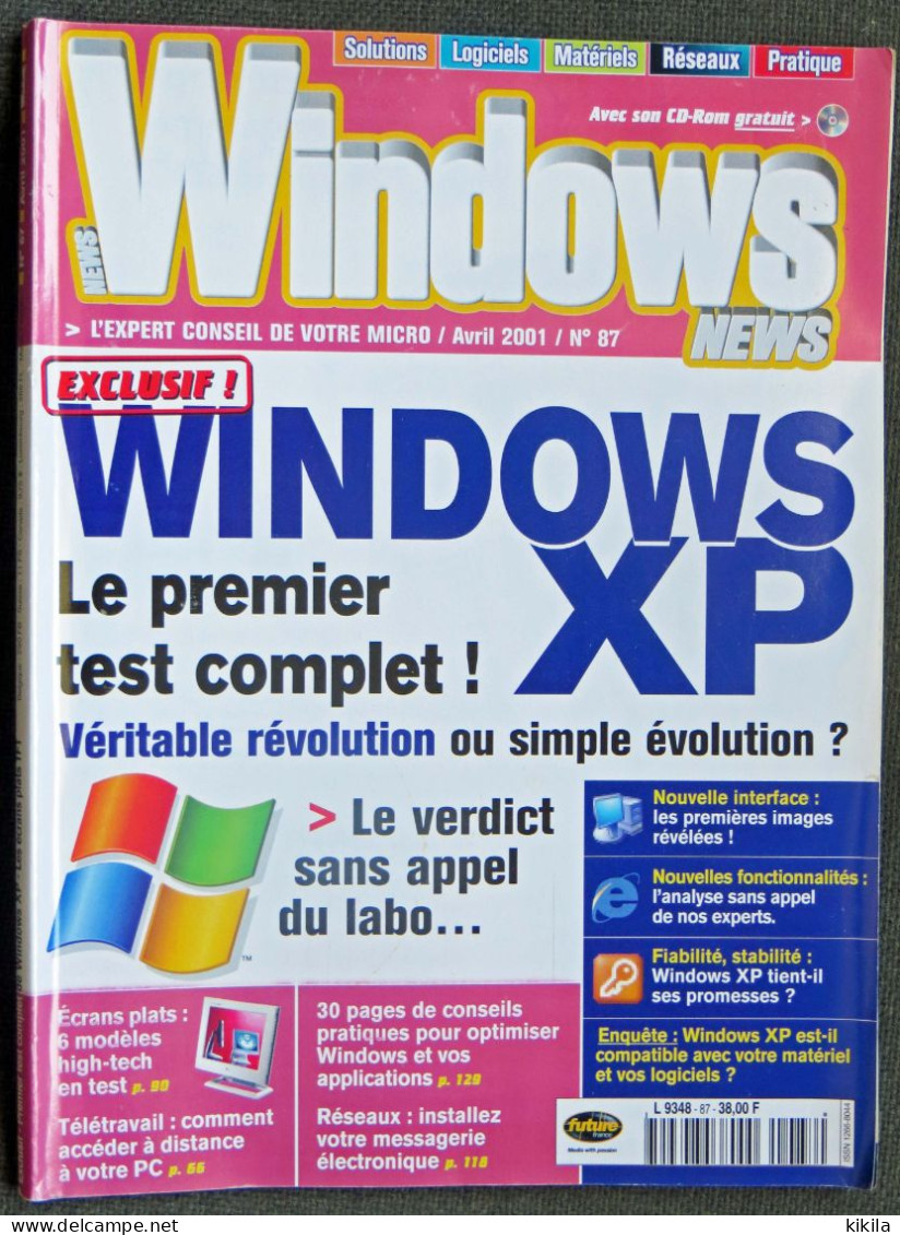 Journal Revue Informatique WINDOWS NEWS N° 87 Avril 2001  Windows XP Le Premier Test Complet - Informática