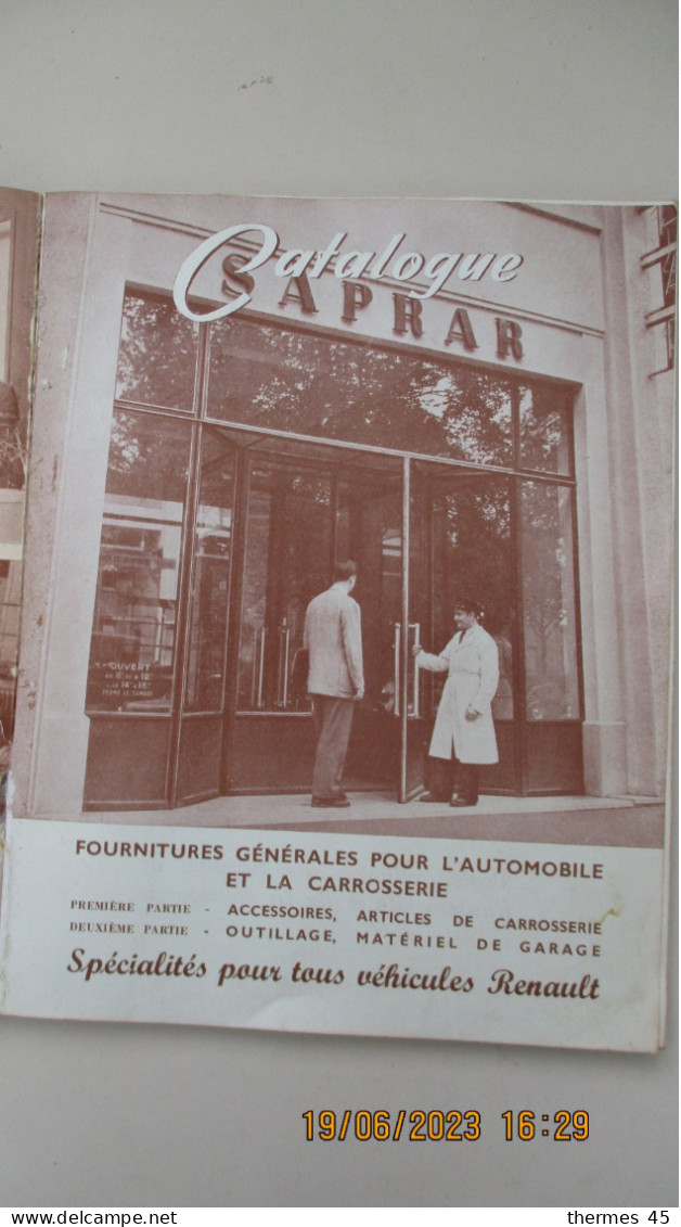 CATALOGUE SAPRAR AUTO / Paris / S.D (.4 CV ) 176 Pages - Voitures