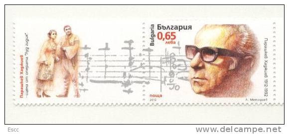 Mint  Stamp Music Composer Parashkev Hadjiev  2012  From Bulgaria - Musique