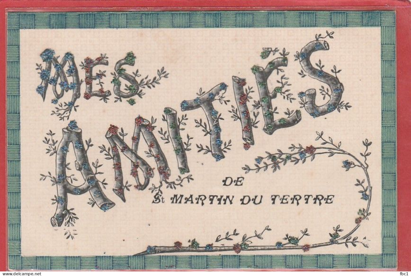 Yonne - Carte Fantaisie "Mes Amitiés De St Martin Du Tertre" - Saint Martin Du Tertre