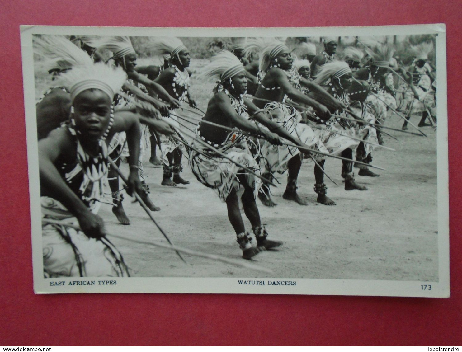 CPSM PHOTO GLACEE  EAST AFRICAN TYPES  WATUTSI DANCERS    NON VOYAGEE - Afrique