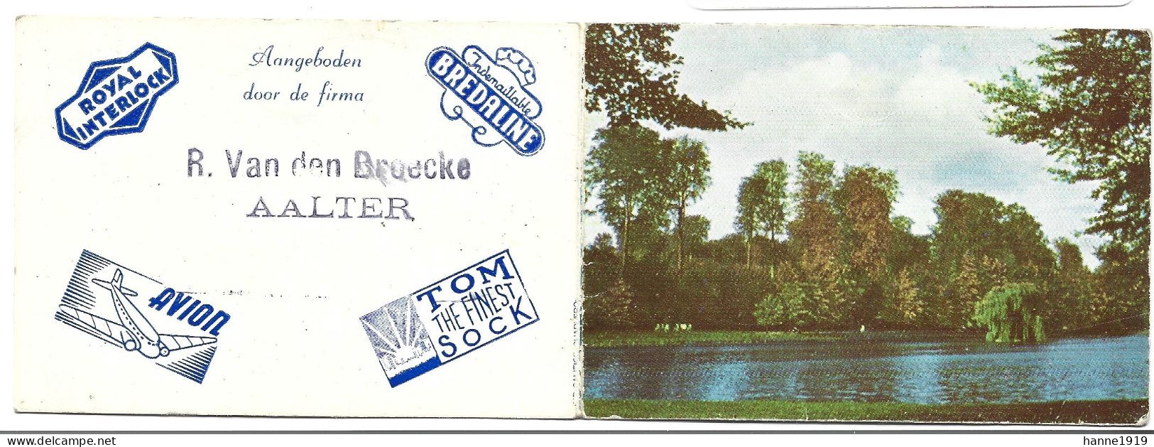 Aalter R. Van Den Broecke Kalender Royal Interlock Avion Tom The Finest Sock Bredaline 1956 Calendar Calendrier Htje - Tamaño Grande : 1971-80