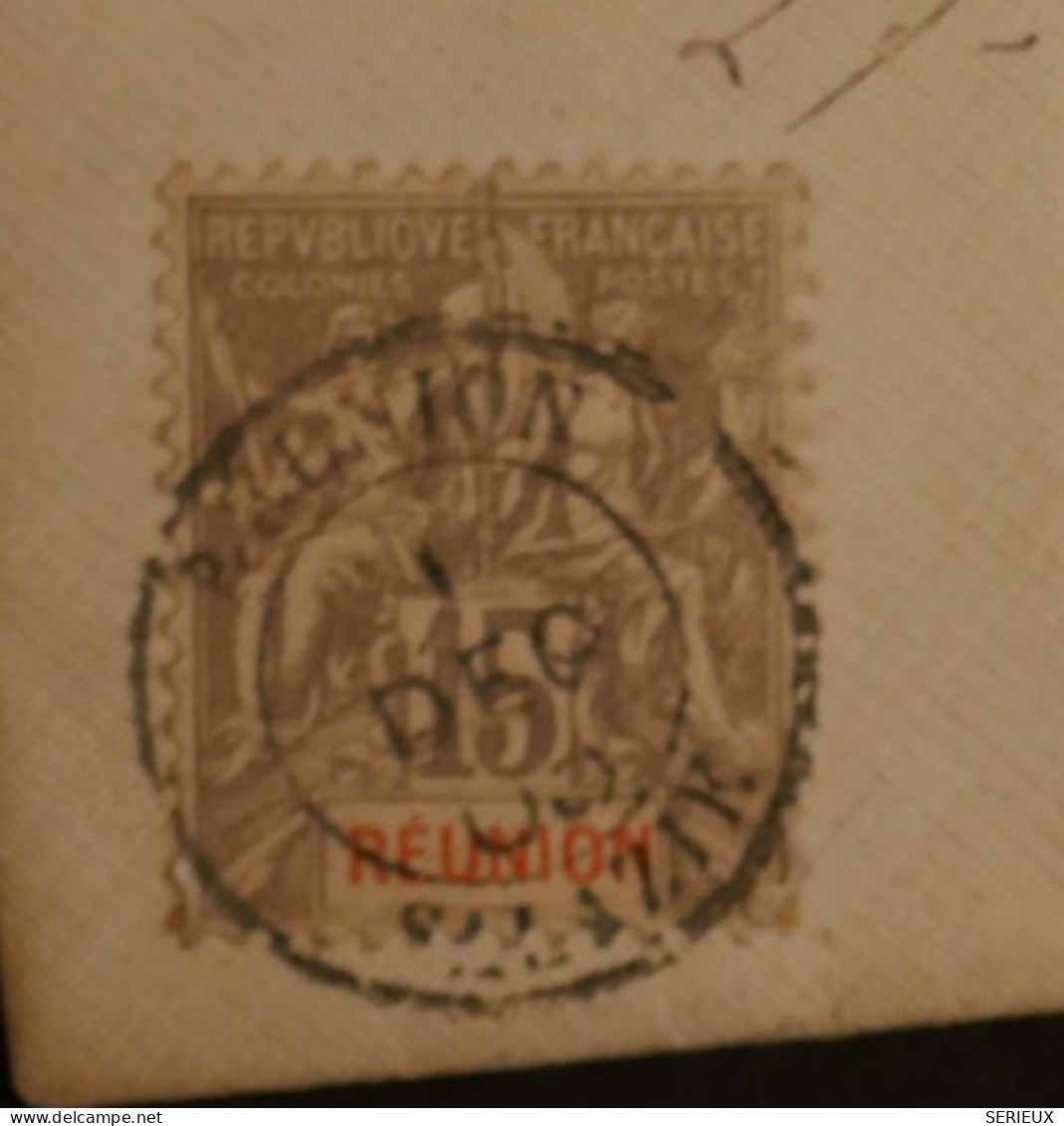 BU8  ILE DE LA REUNION  BELLE LETTRE RR 1ER DEC. 1903 RARE PETIT BUREAU SALAZIF  A LYON FRANCE ++AFF. INTERESSANT++ - Briefe U. Dokumente