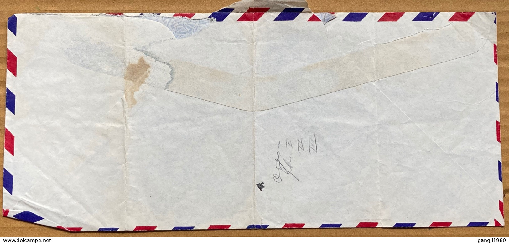 CHINA TAIWAN 1959, COVER USED TO USA, EARLY METER MACHINE, BLUE SLOGAN, POSTAL SERVICE MONEY, SEAGULL BIRD, GIBB'S & HIL - Lettres & Documents