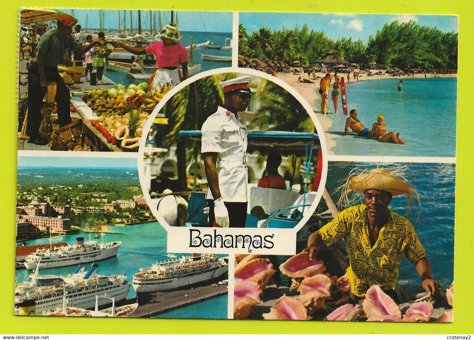 BAHAMAS NASSAU En 5 Vues Paquebots à Quai VOIR DOS BEAU TIMBRE J. Jacques Dessalines - Bahamas