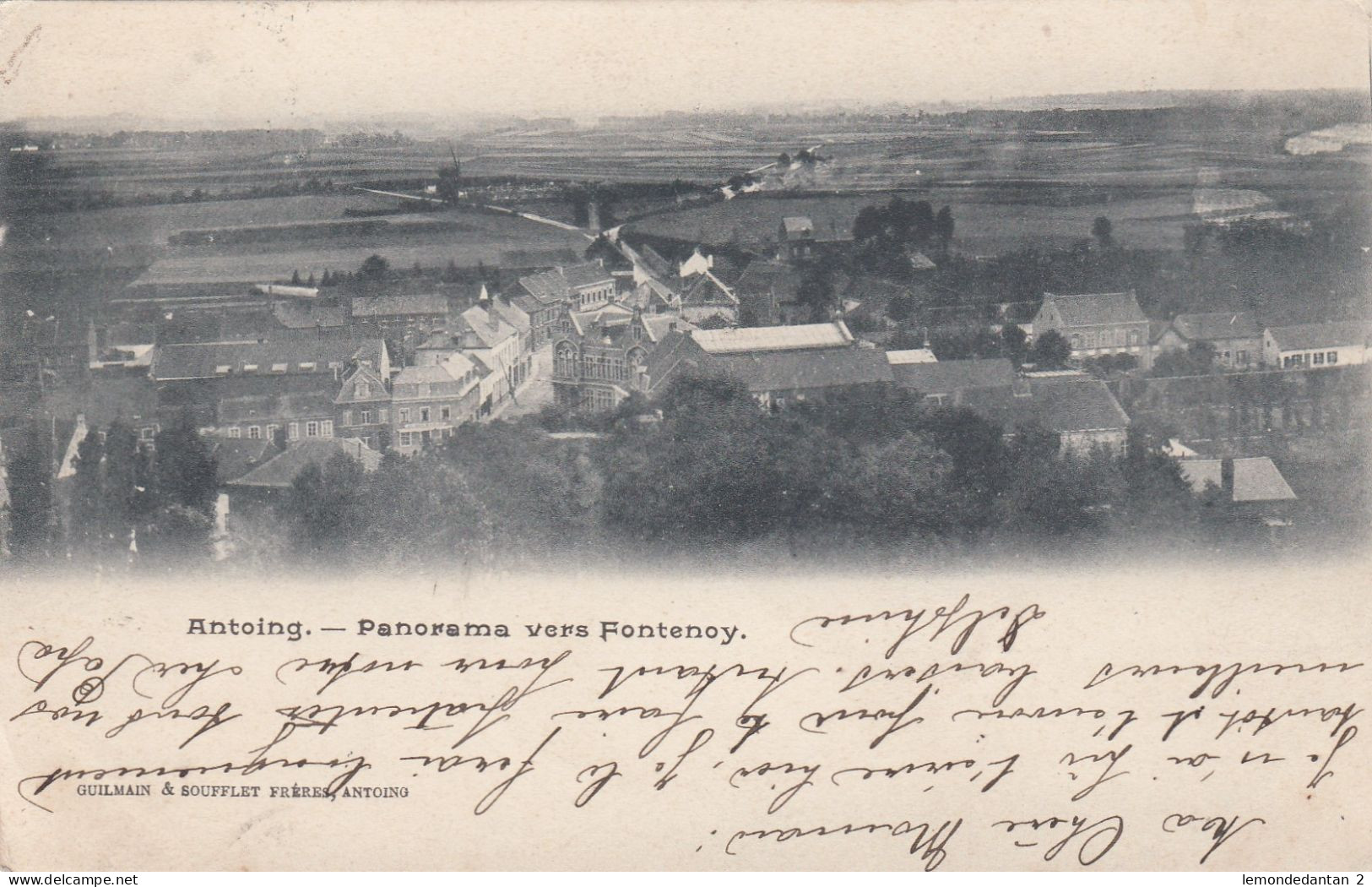 Antoing - Panorama Vers Fontenoy 1902 - Antoing