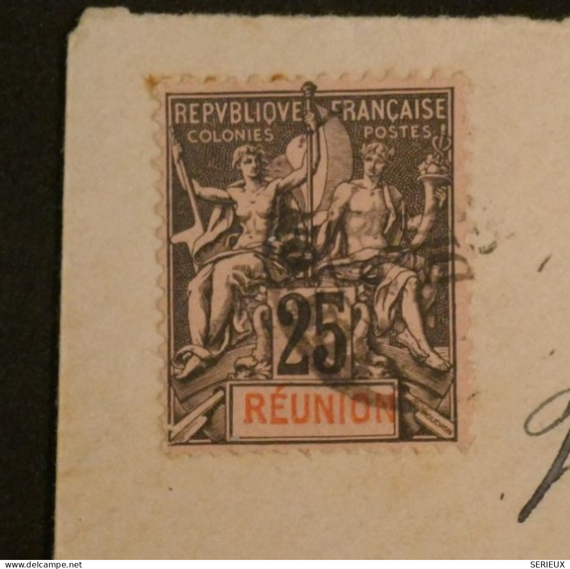 BU8  ILE DE LA REUNION  BELLE LETTRE RR 1895 PAQUEBOT MARSEILLE A  CASSE FRANCE +25C  +AFF. INTERESSANT++ - Lettres & Documents