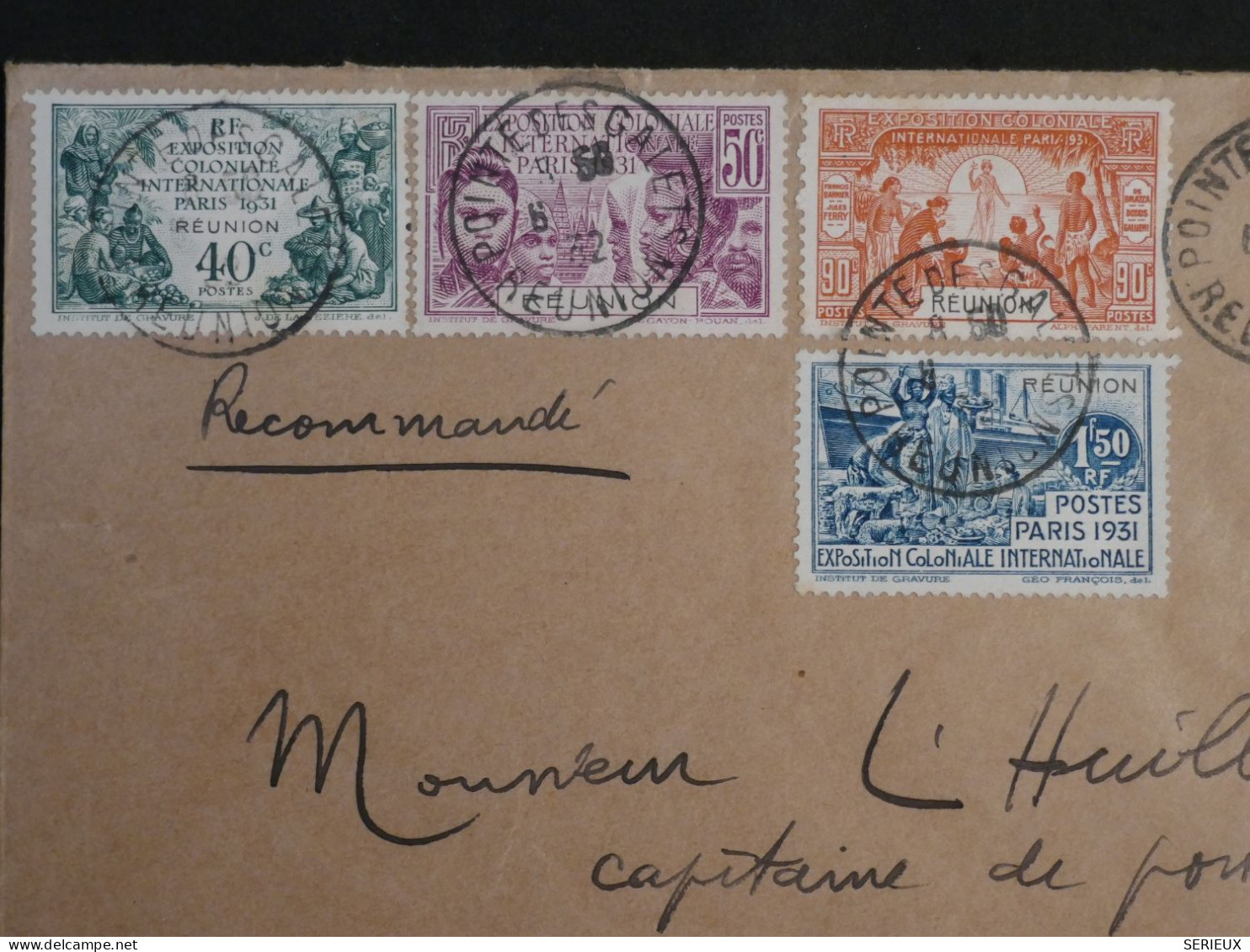 BU8  ILE DE LA REUNION  BELLE LETTRE RR 1932  POINTE DES GALETS A TAMATAVE   +AFF. PLAISANT++ - Lettres & Documents