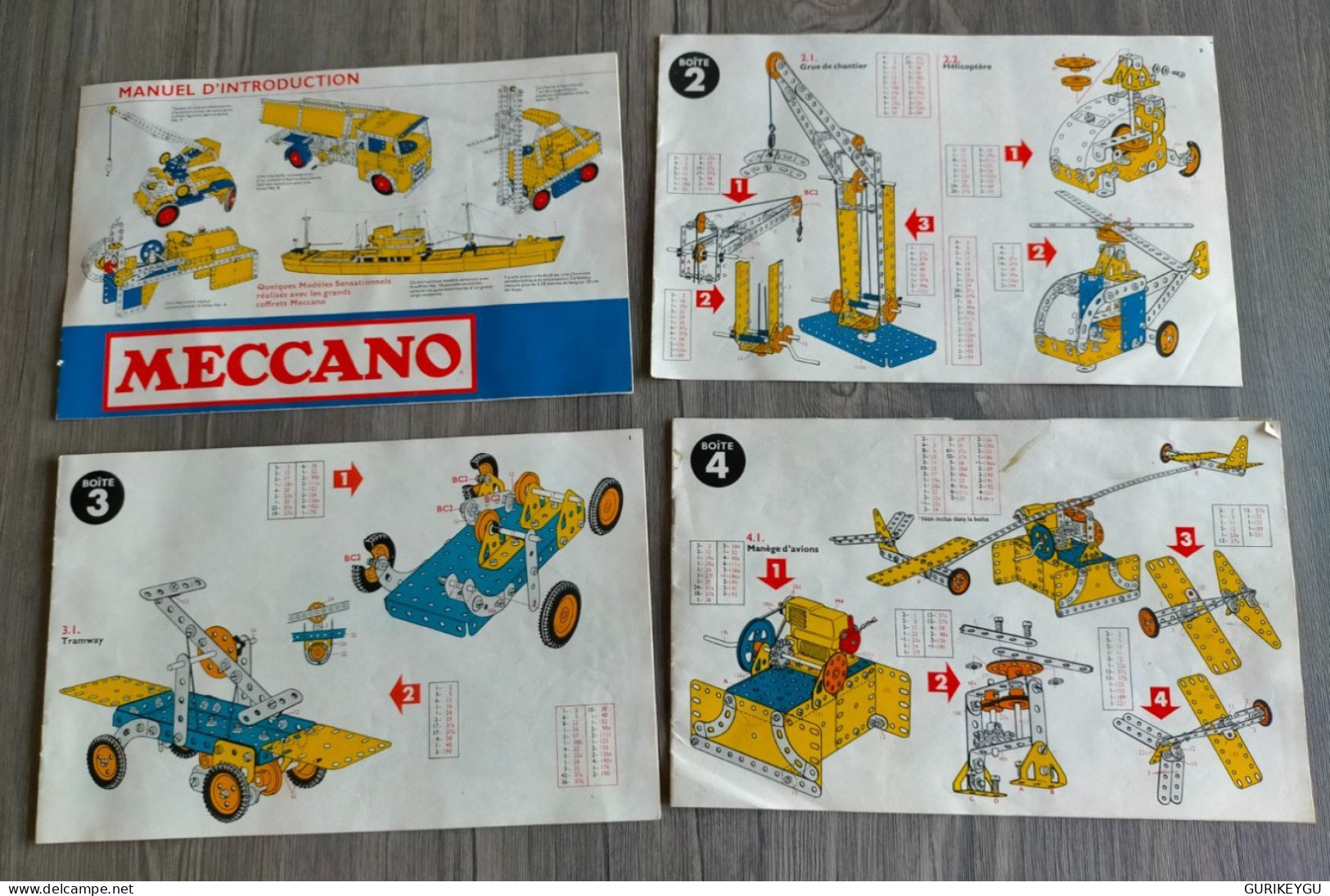 Rare  MECCANO Boite N° 4 + Notice Catalogue N° 2.3.4 Manuel D'introduction 204E  Jeu De Construction En Acier Traité - Otros & Sin Clasificación