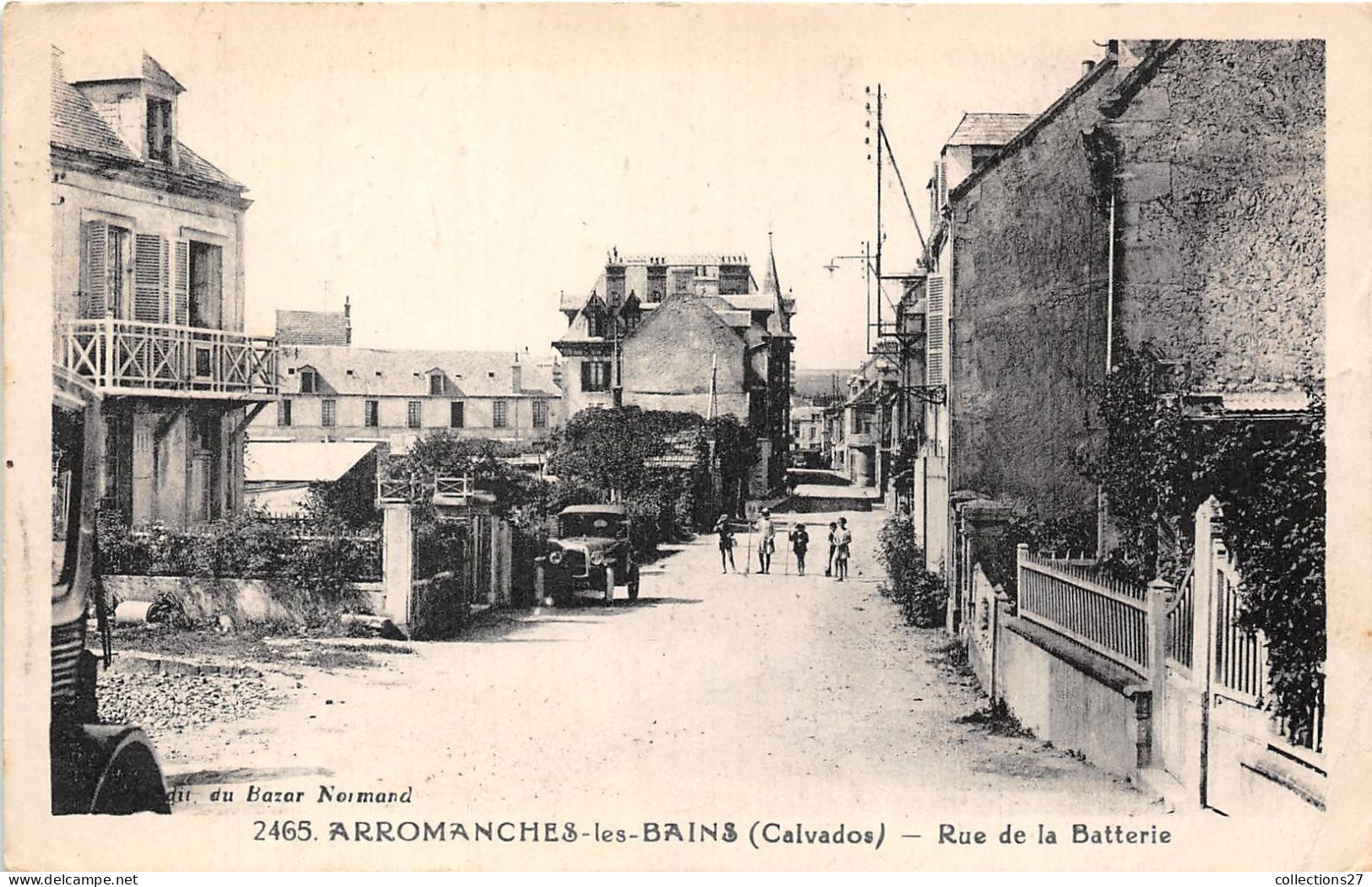 14-ARROMANCHE-LES-BAINS- RUE DE LA BATTERIE - Arromanches